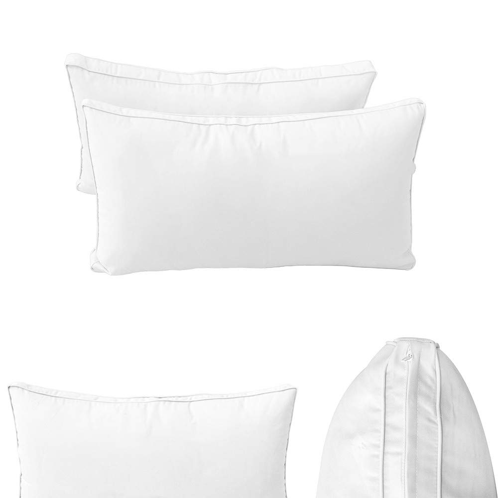 Prolinemax Outdoor Style 2 Twin-XL Piped Trim Daybed Mattress Bolster Pillow Fitted Sheet Cover Only - AD106 | Perfect for Patio Furniture, Sunroom Lounging & Guest Bed Comfort