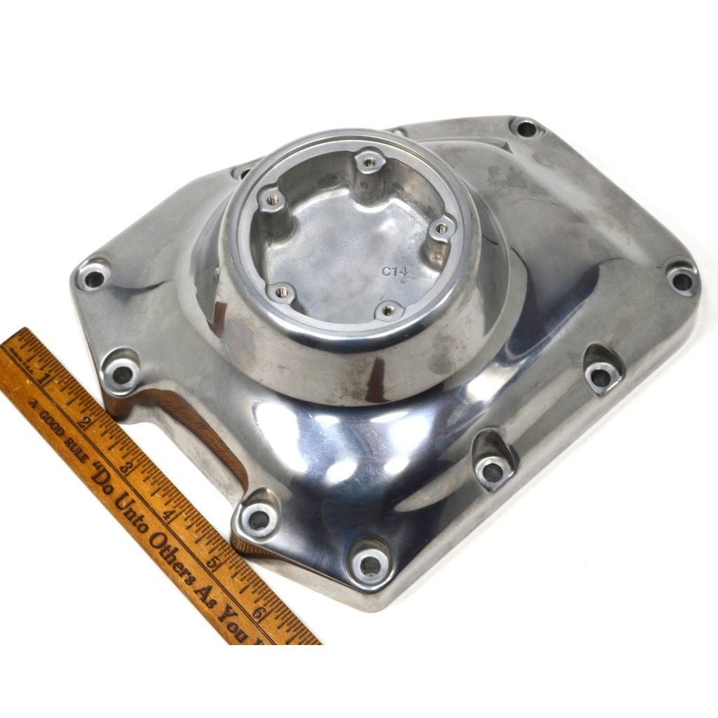 Harley Davidson Twin Cam Cover Part #25362-01 - Semi Polished Aluminum Engine Cover for Motorcycle Customization & Performance Upgrade