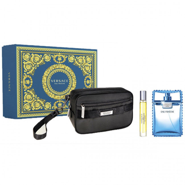 Men's Eau Fraiche 3-Piece Eau de Toilette Gift Set - 100ml Fresh Citrus & Woody Cologne for Day & Night Wear - Perfect for Work, Date Night & Special Occasions
