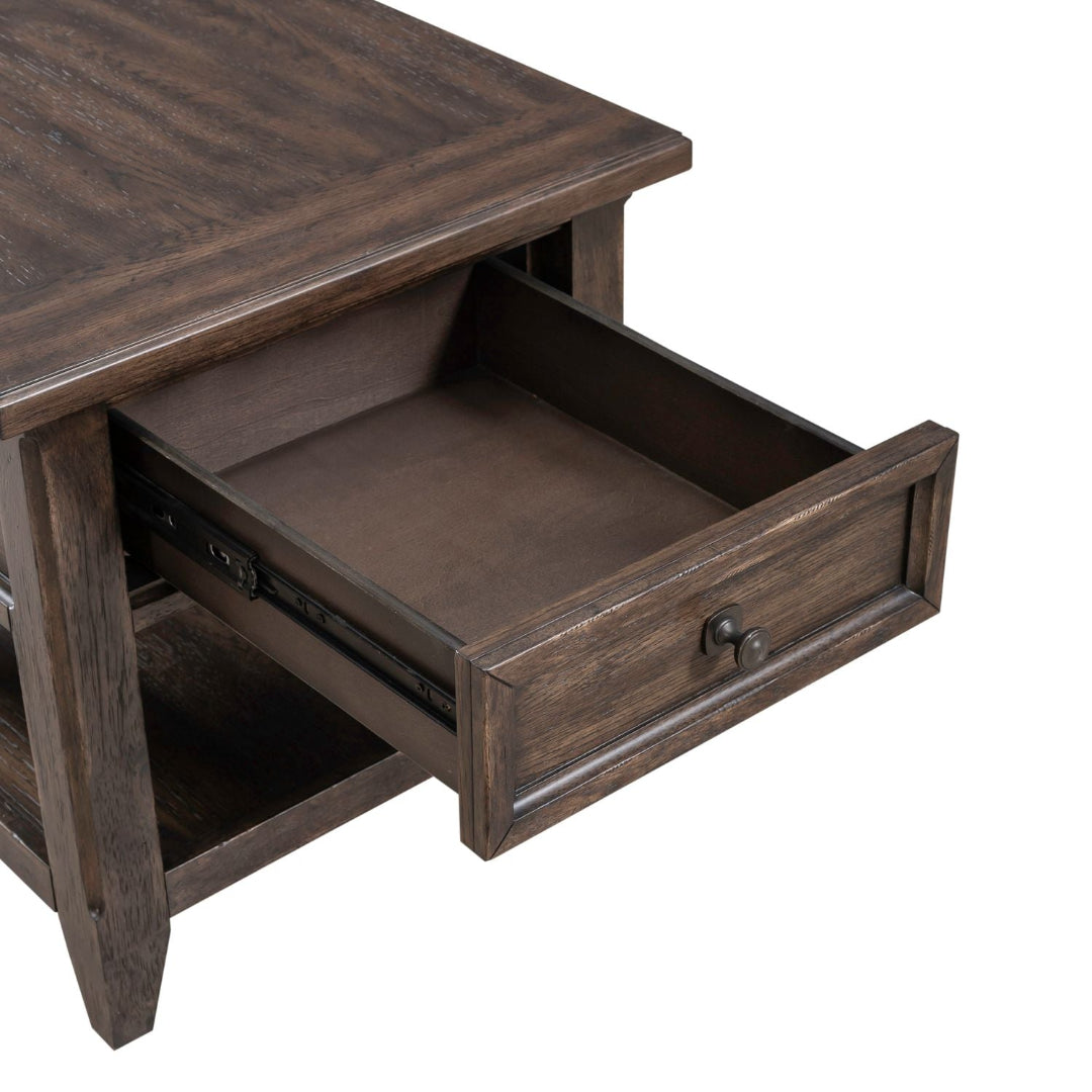 Stylish Wooden End Table for Living Room - Modern Nightstand with Storage Shelf - Perfect for Bedroom, Office, or Lounge Decor