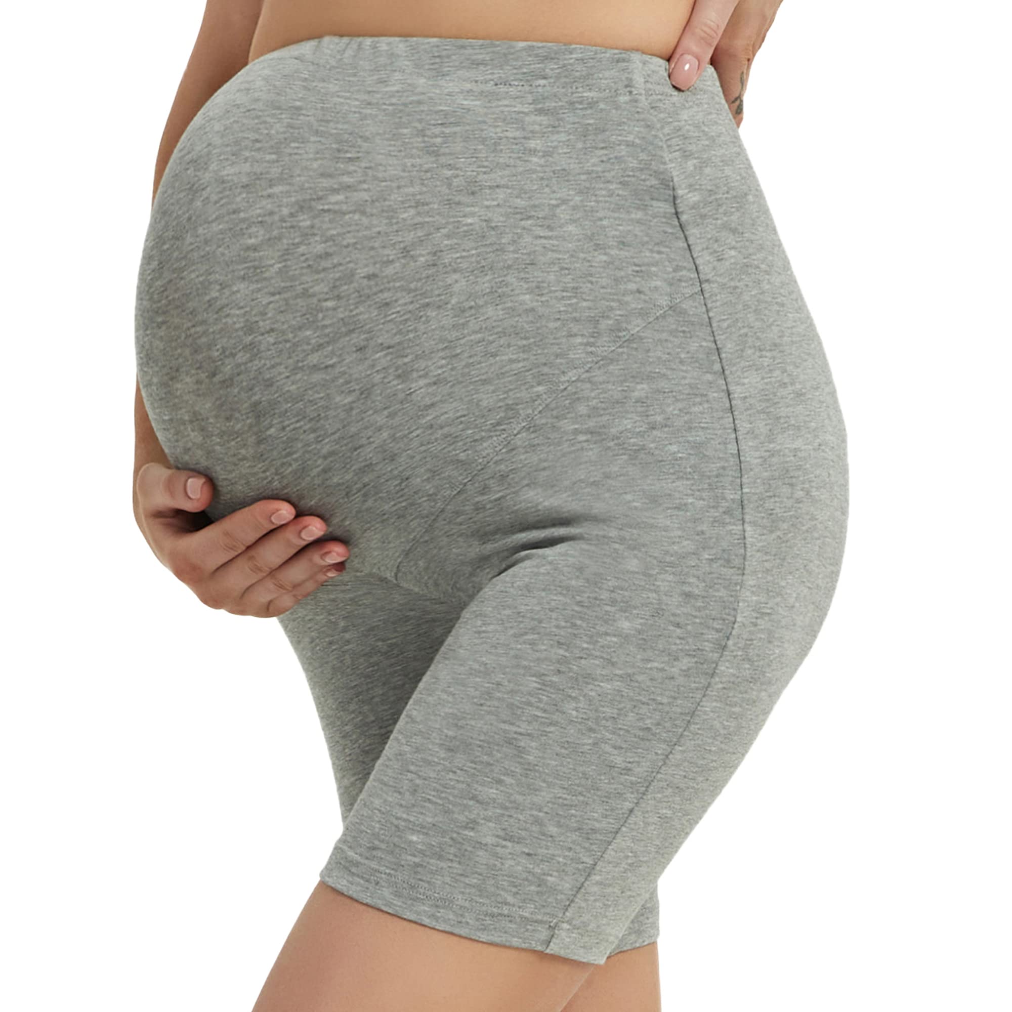 Furainel Maternity Shorts for Women - Over The Belly Pregnancy Shorts & Leggings - Comfortable Stretchy Under Dress Shorts for Pregnant Women - Perfect for Summer, Yoga & Everyday Wear
