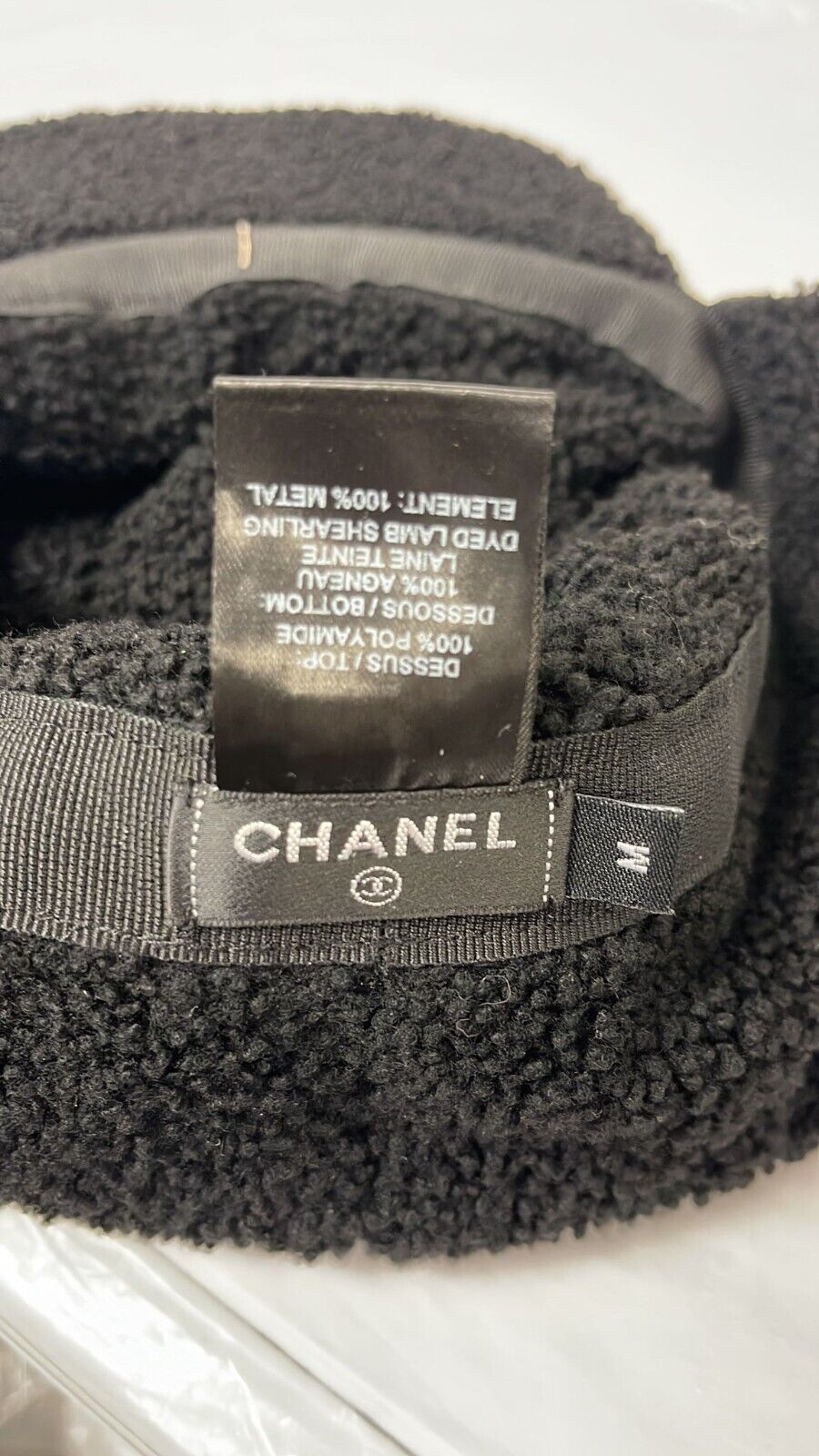 Chanel Good Gorgeous Shearling & Nylon Trapper Hat - Gray/White - Winter Fashion Accessory for Women | Cozy Outdoor & Urban Style