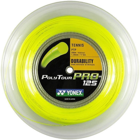 Yonex Poly Tour Pro Tennis String 660ft/200m Reel - Durable, High-Performance Polyester String for Tennis Rackets | Perfect for Competitive Play & Stringing Professionals