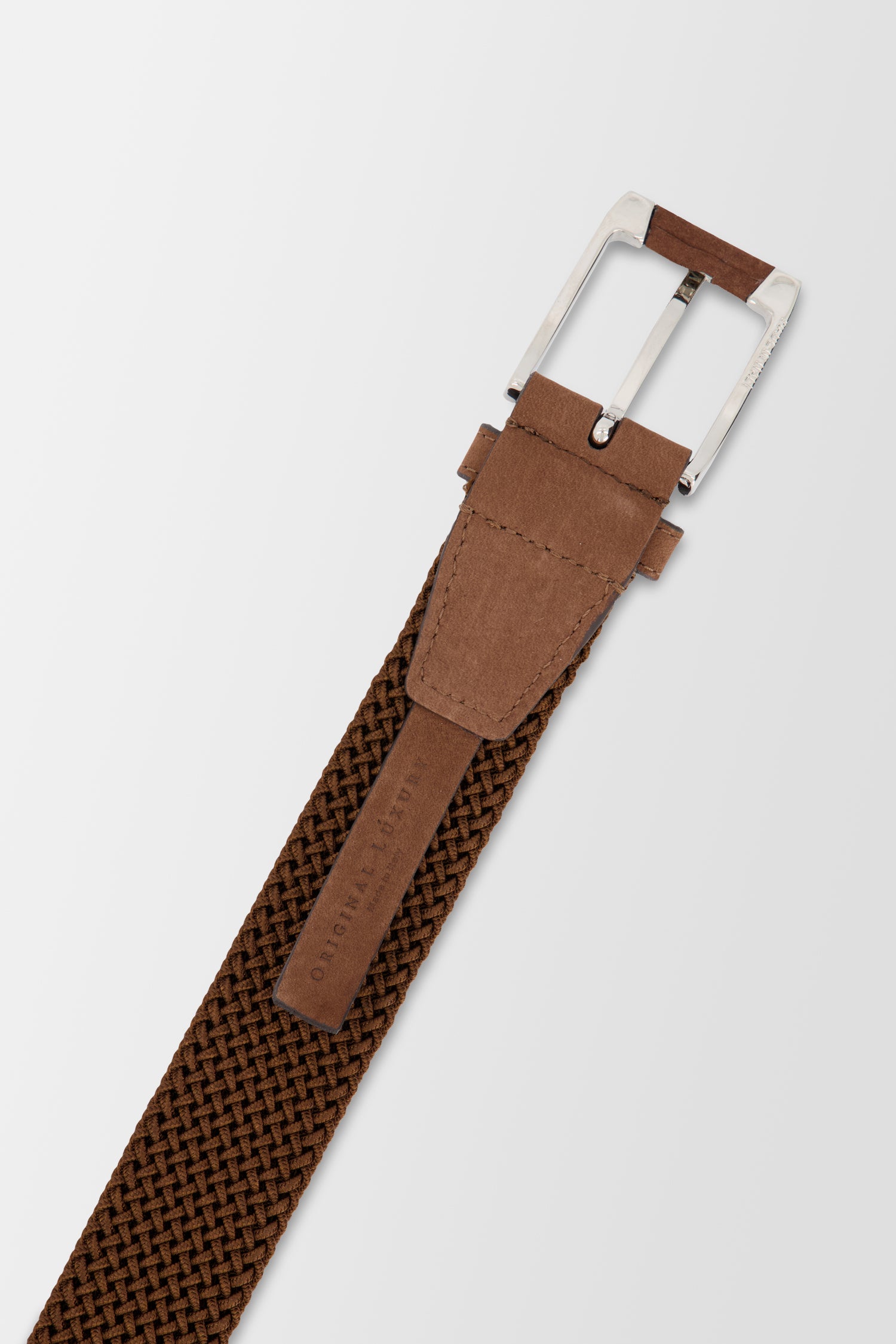 Original Luxury Brown Salerno Belt for Men - Premium Genuine Leather Dress Belt - Perfect for Business, Office, and Formal Occasions
