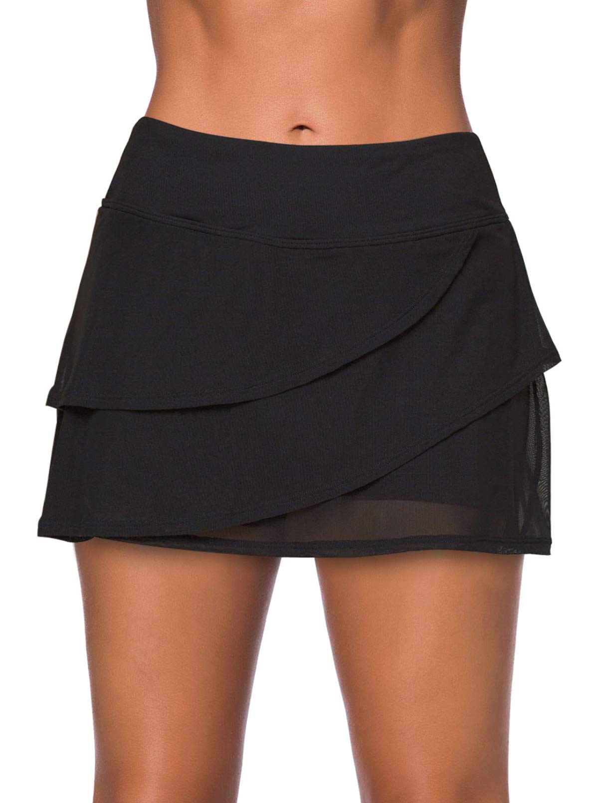 Aleumdr Women's High Waist Swimdress with Ruffle Skirt - Flattering Layered Swimsuit Bottom for Beach, Pool & Vacation | Plus Size Swimwear for Women