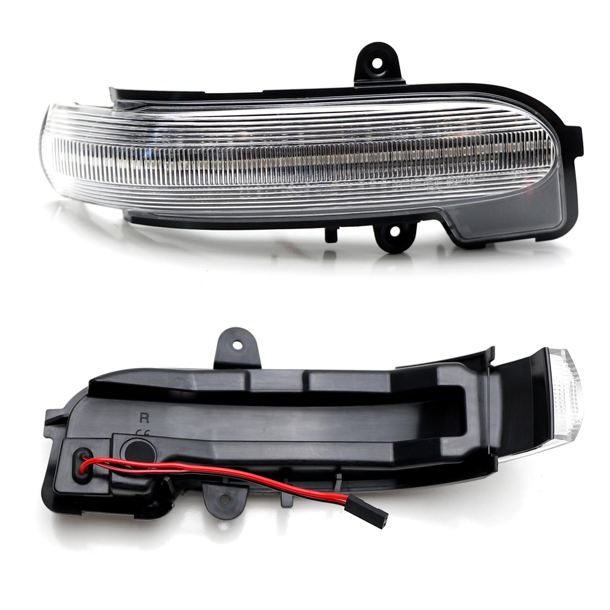 Clear Dynamic Sequential Blink LED Side Mirror Lights for Mercedes W203 C-Class - Upgrade Your Car's Style & Safety with Premium Turn Signal Lights (Perfect for Night Driving & Custom Car Mods)