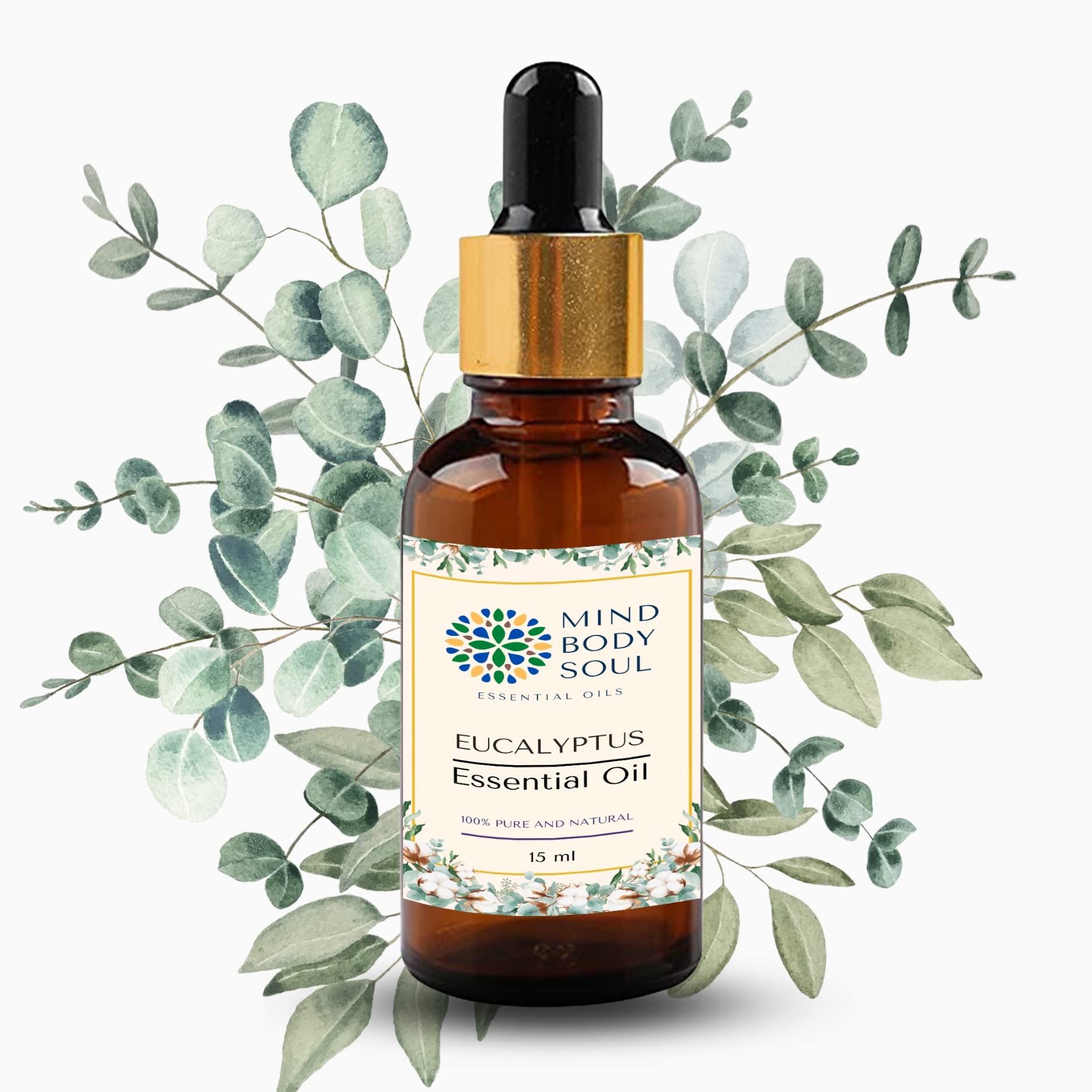 Pure Eucalyptus Essential Oil for Hair Growth, Relaxation & Aromatherapy - 100% Natural, Undiluted, Organic - 15ml (Pack of 1) | Perfect for Diffusers, Massage & Skin Care