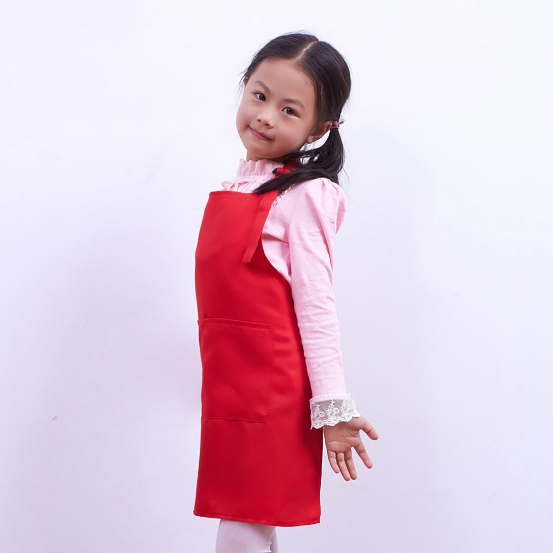 Kids Artist Apron with Pockets - Waterproof Painting Smock for Children, Toddler Chef Kitchen Apron - Perfect for Art Class, Cooking & Creative Play