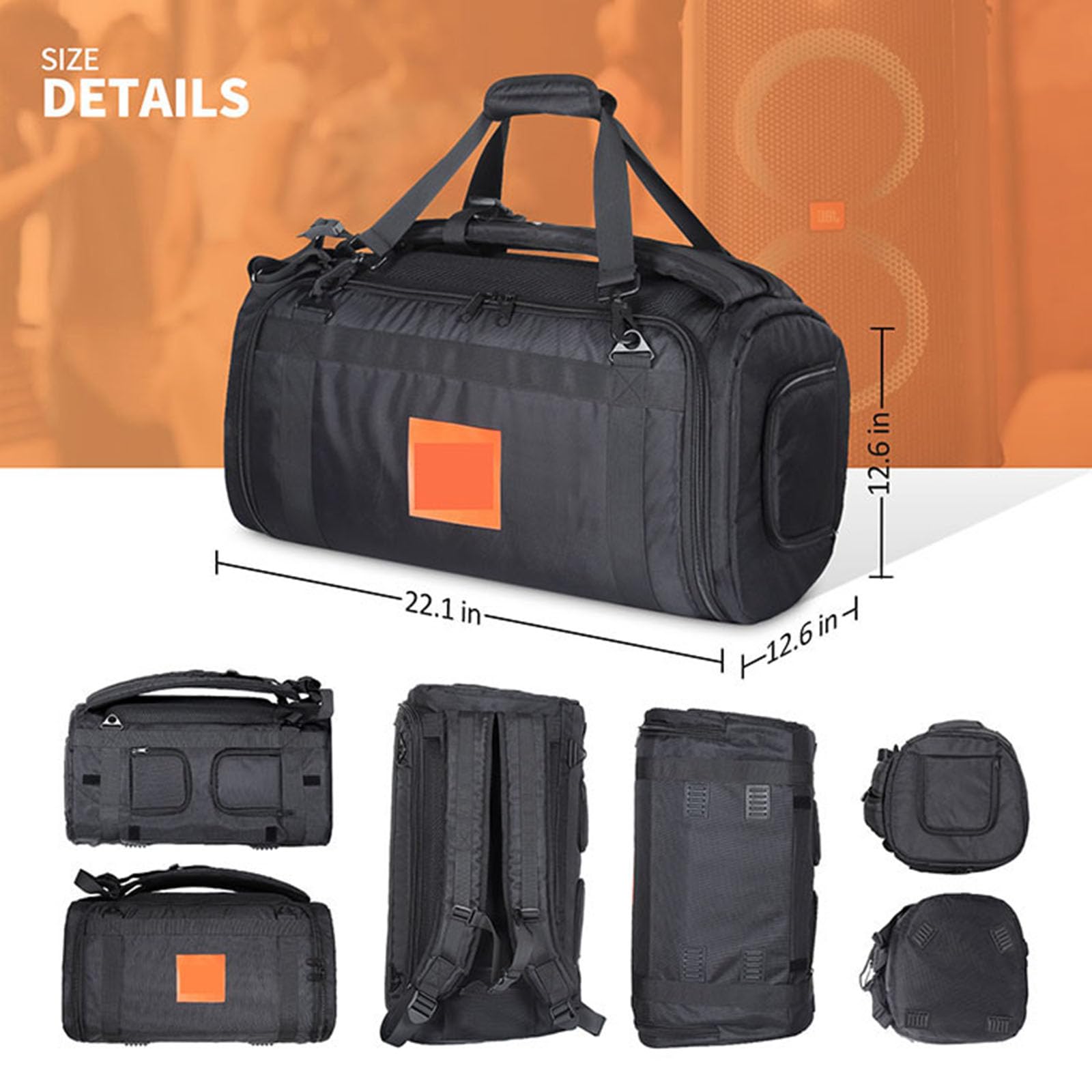 LICHIFIT Protective Carrying Case for JBL PARTYBOX 110 Bluetooth Speaker - Waterproof Travel Storage Bag with Handle, Portable Backpack Cover for Outdoor Parties, Camping & Beach Events