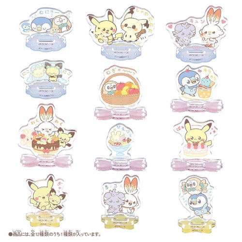 Pokemon Poke Peace Acrylic Stand - Takara Tomy 1.5 Inch Collectible Figure - Cute Anime Desk Decor for Office, Gaming Room & Gift for Pokemon Fans