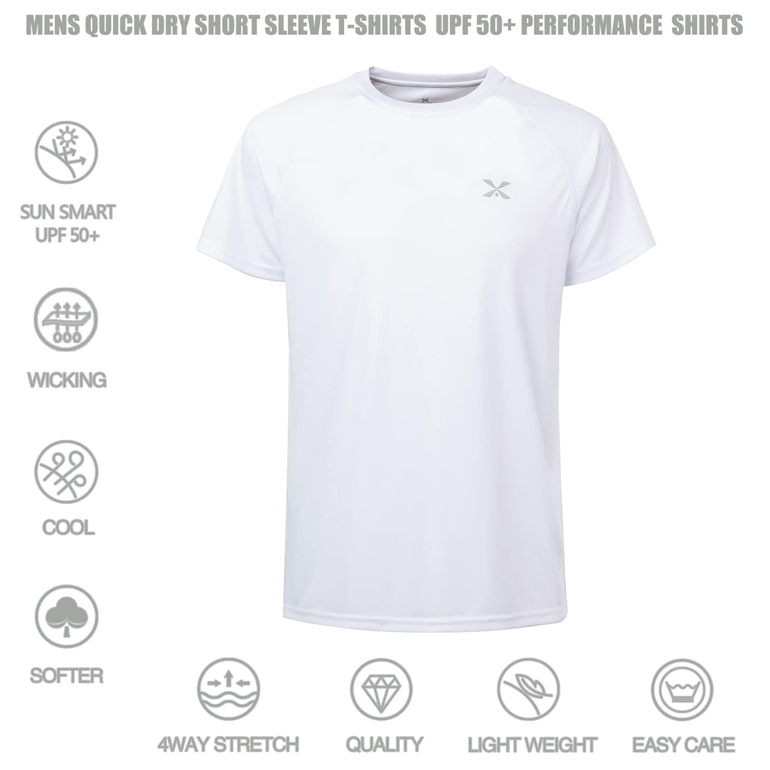 Men's Lightweight Workout T-Shirts - UPF 50+ Sun Protection, Quick-Dry Athletic Shirts for Running, Gym & Outdoor Activities | Corna Short Sleeve Performance Tees