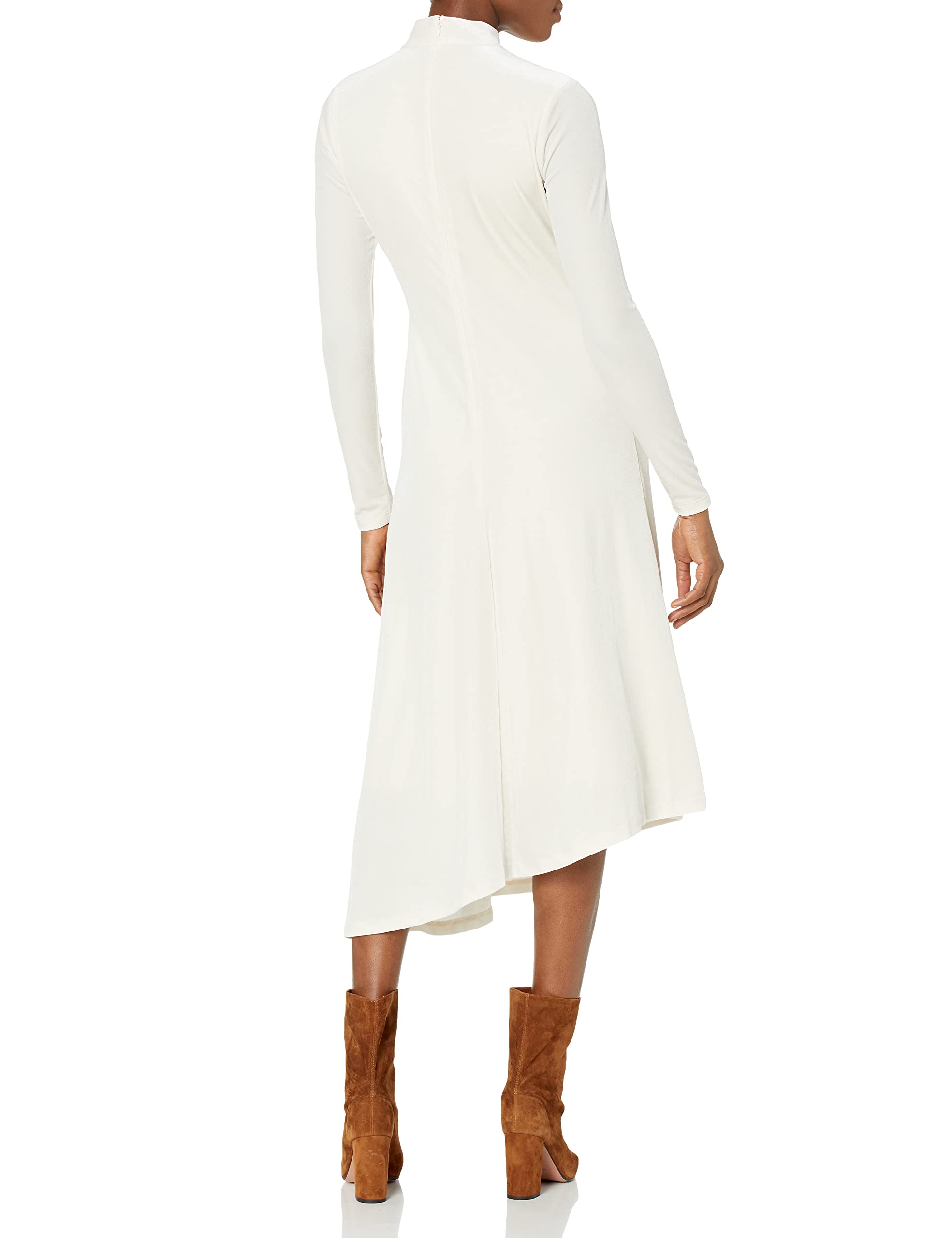 HALSTON Women's Bell Velvet Cocktail Dress - Elegant Velvet Party Dress for Evening Events, Weddings & Holiday Parties
