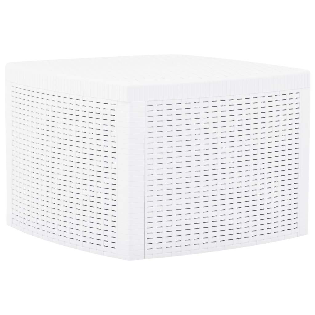 White Plastic Side End Table 21.3