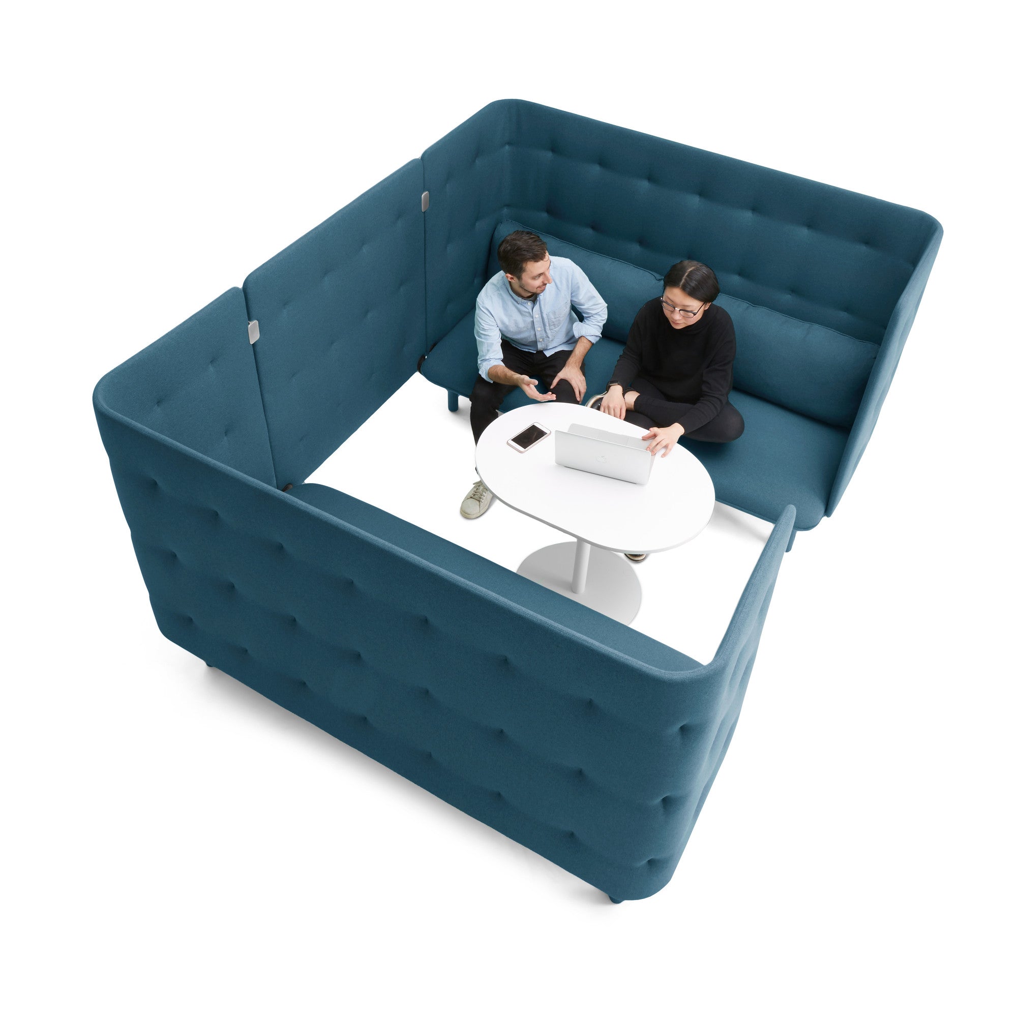 QT Privacy Lounge Sofa Booth - Comfortable Secluded Seating for Home, Office & Waiting Areas - Perfect for Relaxation, Reading & Private Conversations
