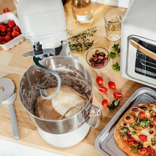 Drew Barrymore White Icing 5.3 Qt Stand Mixer - Lightweight, Powerful 300W Motor, 12 Speed Settings, Tilt-Head Design - Perfect for Baking Cakes, Cookies, Dough & More