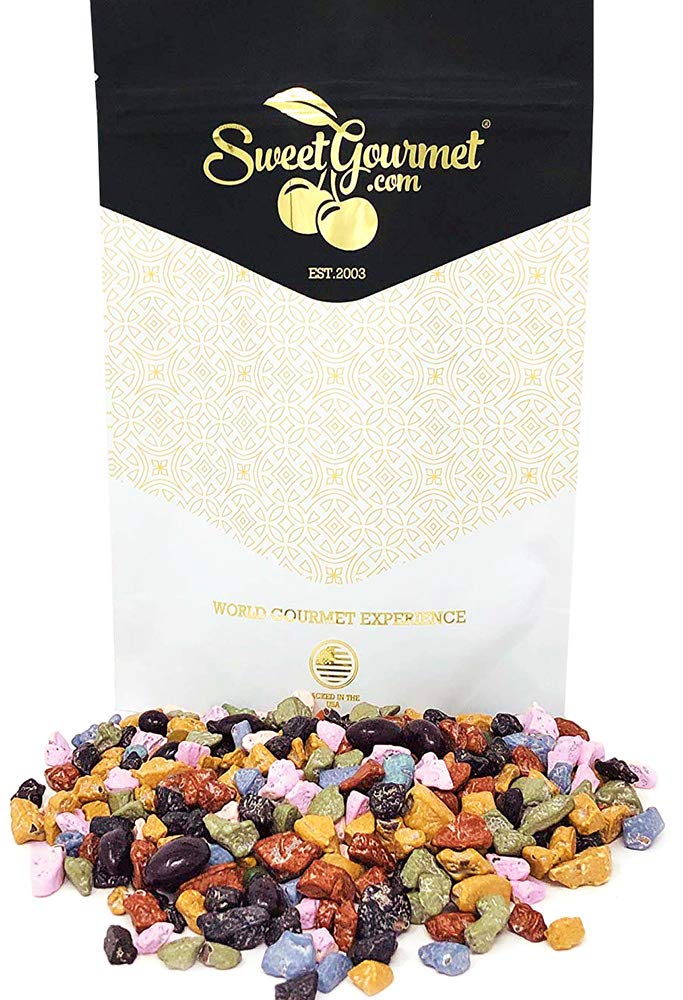 SweetGourmet Candy Coated Milk Chocolate Rocks - 1lb Bulk Chocolate Candy for Baking, Party Favors & Gift Baskets | Delicious Chocolate Treats for Holidays, Birthdays & Desserts