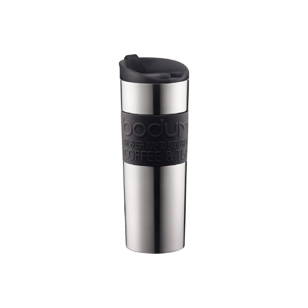 Bodum Insulated Travel Mug - 16oz Stainless Steel Vacuum Coffee Thermos with Leak-Proof Lid - Perfect for Commuting, Camping & Outdoor Adventures