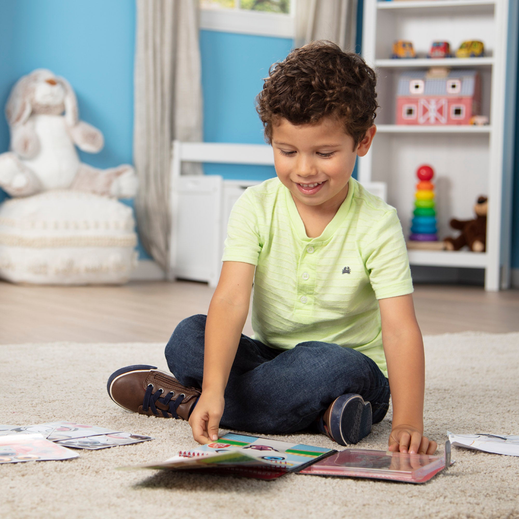 Farm Reusable Sticker Pad for Kids - Fun Travel Activity & Learning Toy - Perfect for Road Trips, Airplanes & Quiet Playtime