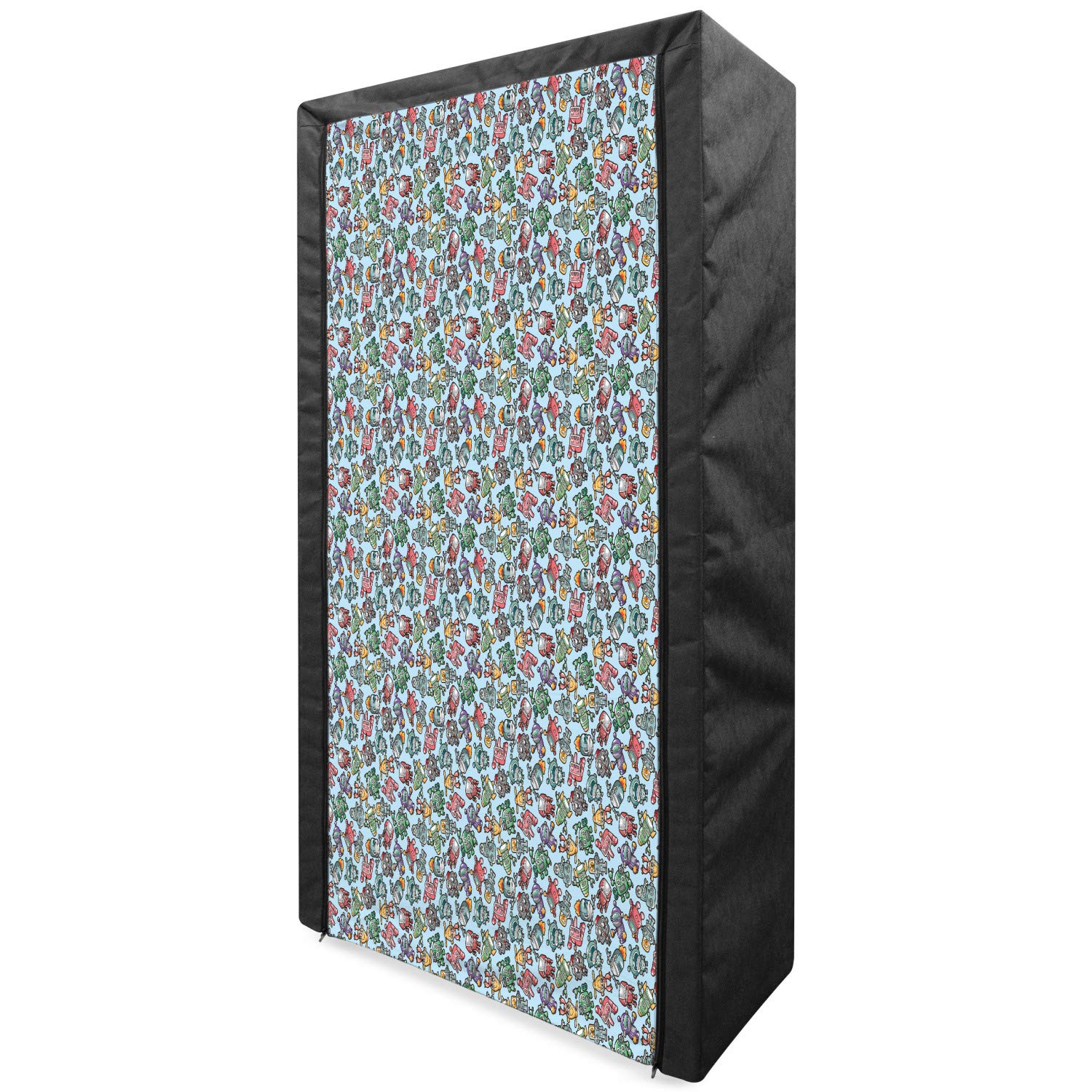 Ambesonne Robot-Themed Portable Fabric Wardrobe - 33.5