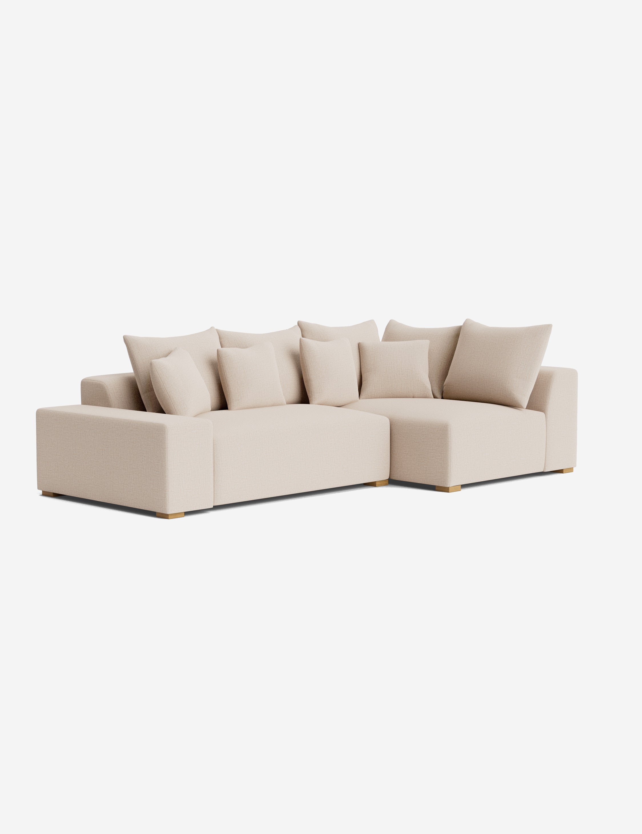 Stylish Clayton Sectional Sofa - Modern L-Shaped Couch for Living Room, Home Theater & Lounge Areas | Comfortable Fabric Upholstery & Spacious Seating