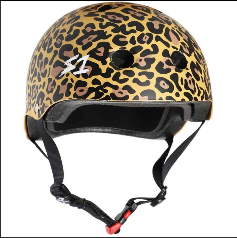 S1 Mini Lifter Helmet - Lightweight Safety Helmet with Leopard Print Design for Construction, Cycling & Outdoor Sports