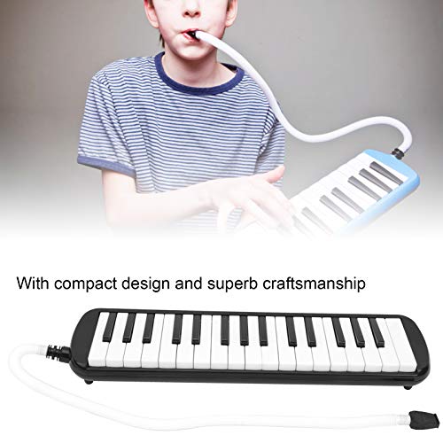 32-Key Melodica Instrument - Portable Keyboard Piano with Mouthpiece, Tube & Carrying Bag - Perfect for Kids, Beginners & Adults - Great Musical Gift (Black) - Ideal for Home Practice, School Music Class & Travel Performances