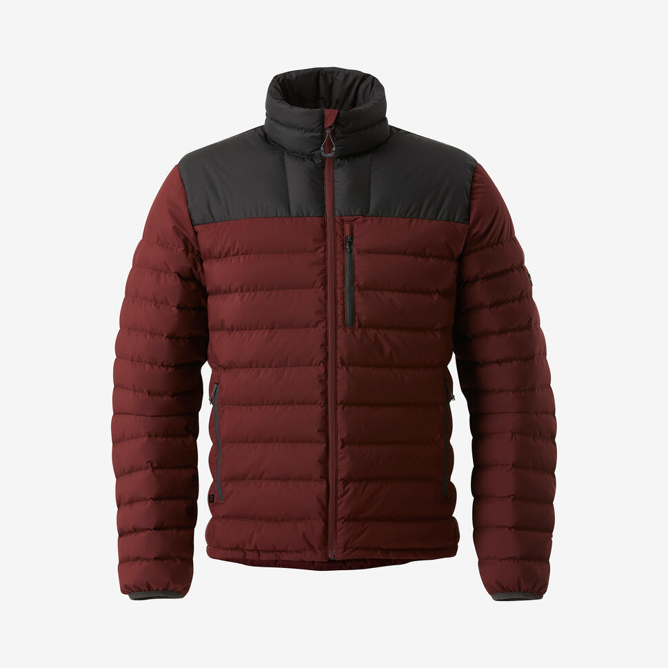 Forclaz Men's MT500 Down Puffer Jacket - Lightweight Warm Winter Coat, Waterproof Windproof Outdoor Jacket for Hiking, Skiing & Cold Weather Activities