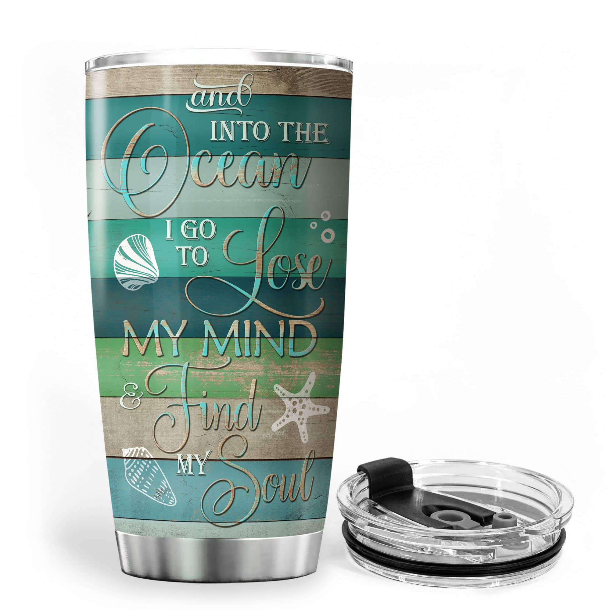 ZOXIX Vintage Dolphin Tumbler 20oz - Insulated Stainless Steel Coffee Cup with Lid - Ocean Inspired Travel Mug for Women & Girls - Perfect for Beach Trips, Office Use & Gifts