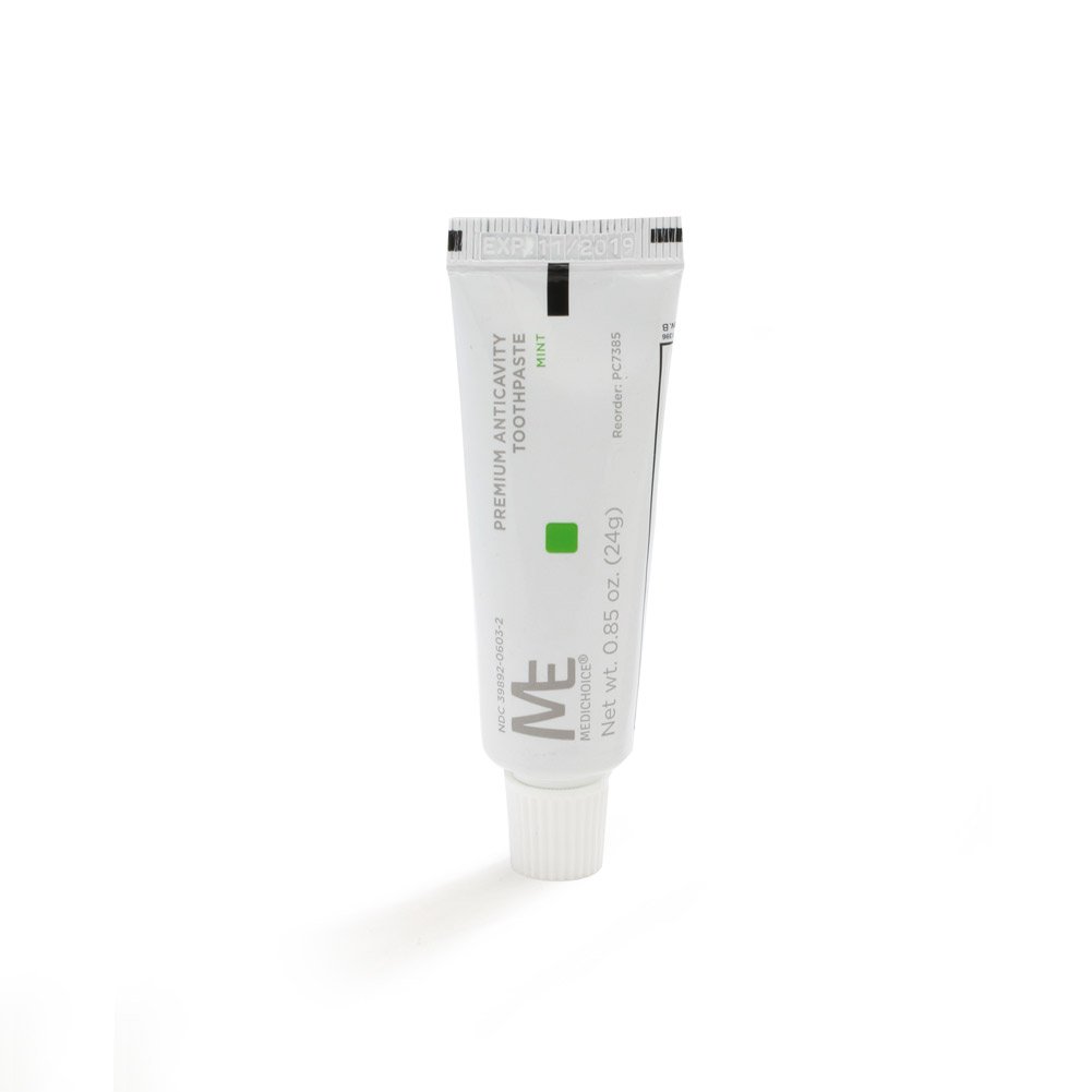 MediChoice Premium Mint Toothpaste - Anti-Cavity Fluoride Toothpaste for Adults & Kids - 0.85 Oz (Case of 720) - Fresh Breath for Daily Oral Care at Home & Travel