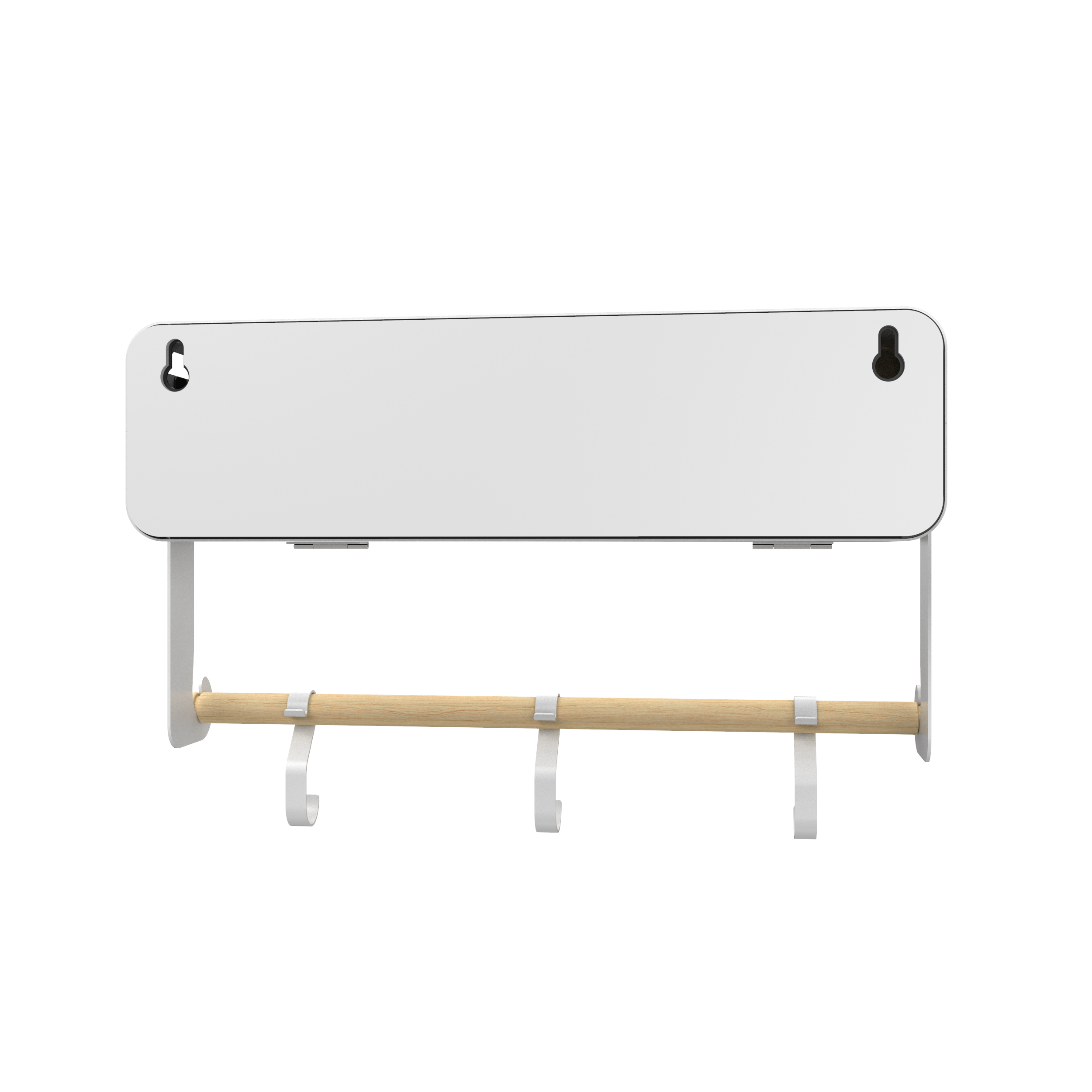 White Magnetic Rack System Shelf with Door - Space-Saving Storage for Kitchen, Bathroom & Garage Organization