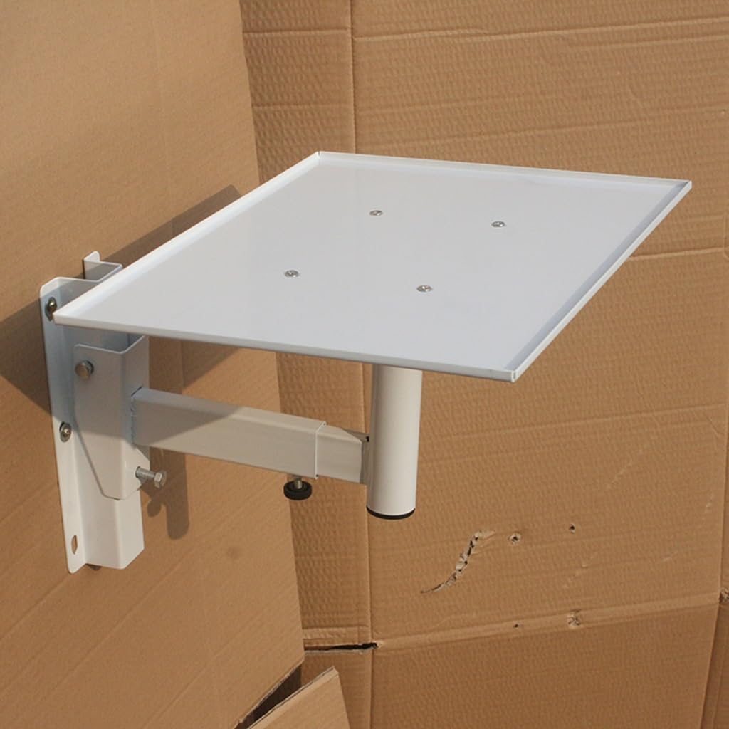 Universal White Projector Tripod Stand & Wall Mount Bracket - Adjustable Hanger for Speakers & Projectors - Perfect for Home Theater, Classroom, and Office Presentations