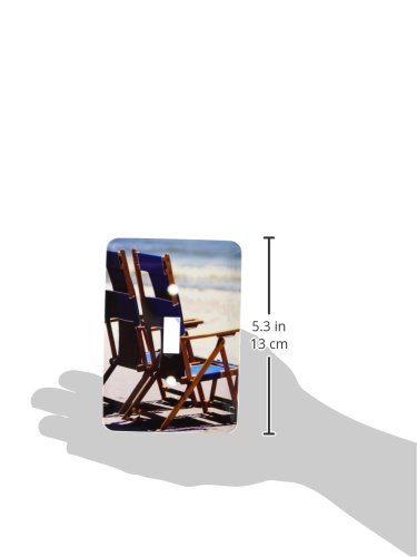 3dRose lsp_91483_1 Beach Chairs and Umbrella Set - Ship Island, Mississippi Coastal Decor - Franklin Viola Single Toggle Switch - Perfect for Beach House, Coastal Living Room, and Vacation Home Decor