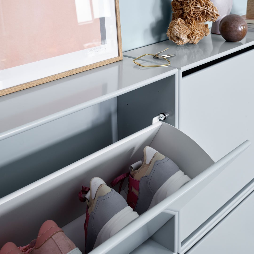 Hall Shoe Cabinet - Modern Entryway Storage Organizer for Shoes, Boots & Accessories | Perfect for Small Spaces, Apartments & Mudrooms | Durable & Space-Saving Design
