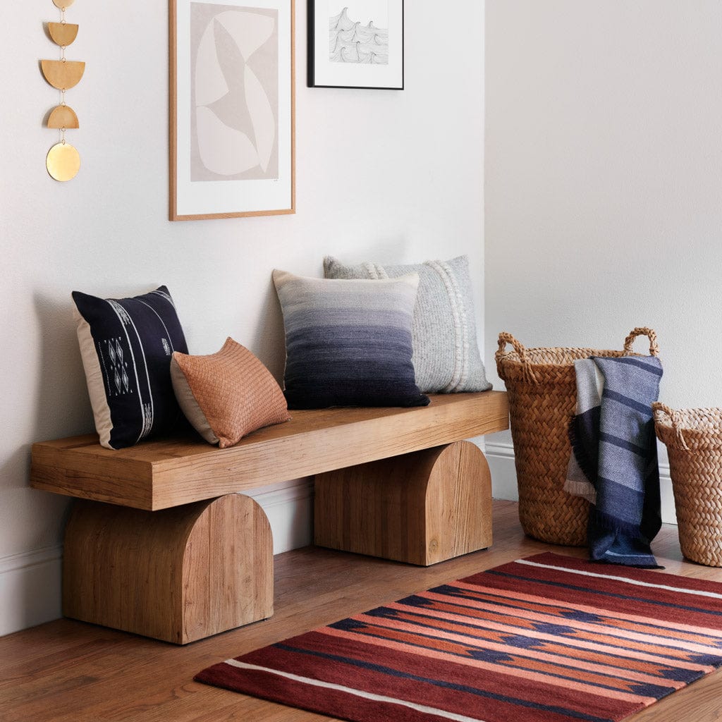 Handwoven Accent Rug - Boho Chic Decorative Throw Rug for Living Room, Bedroom & Nursery - Soft Woven Cotton Floor Mat for Home Decor