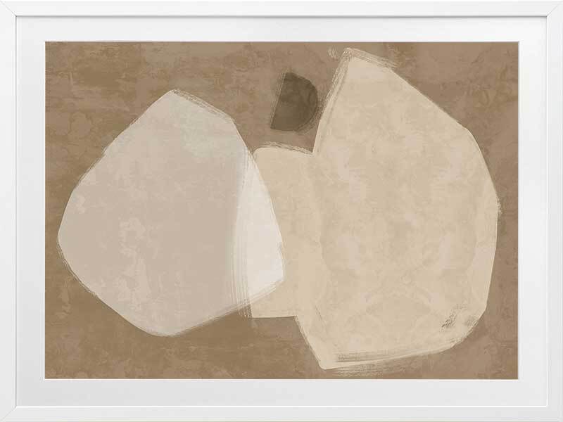 Balanced Brown Framed Art Print - Modern Wall Decor for Living Room, Bedroom & Office - Perfect Home Decoration Gift