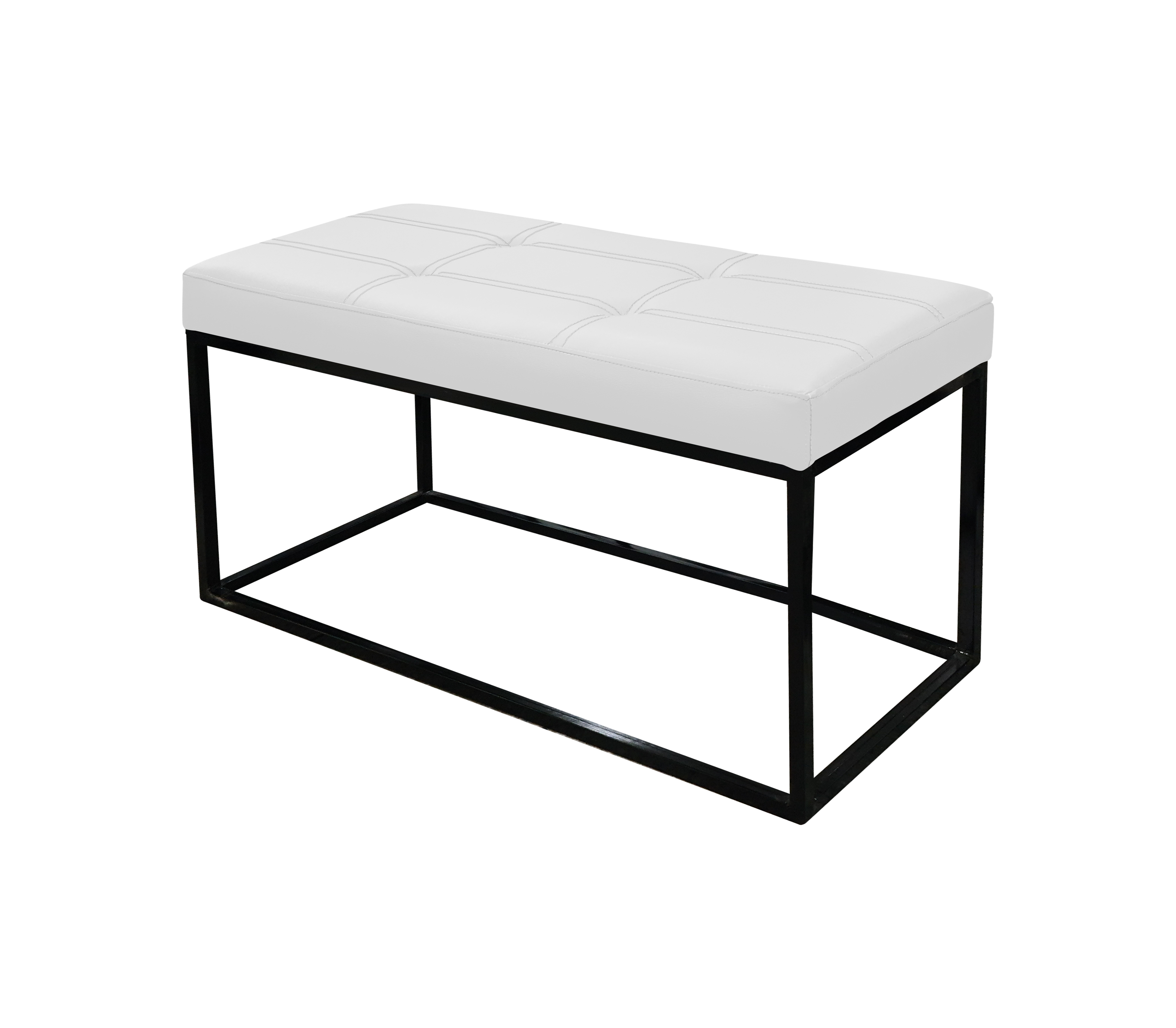 Powerfik 100x43cm Bed Bench with Metal Base & Bipiel Cushion - Stylish Footstool for Bedroom, Living Room, or Entryway Seating