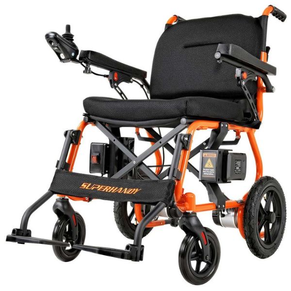 SuperHandy GoRide 2 Portable Electric Wheelchair - Lightweight Folding Mobility Scooter for Adults & Seniors - Ideal for Travel, Shopping & Indoor/Outdoor Use