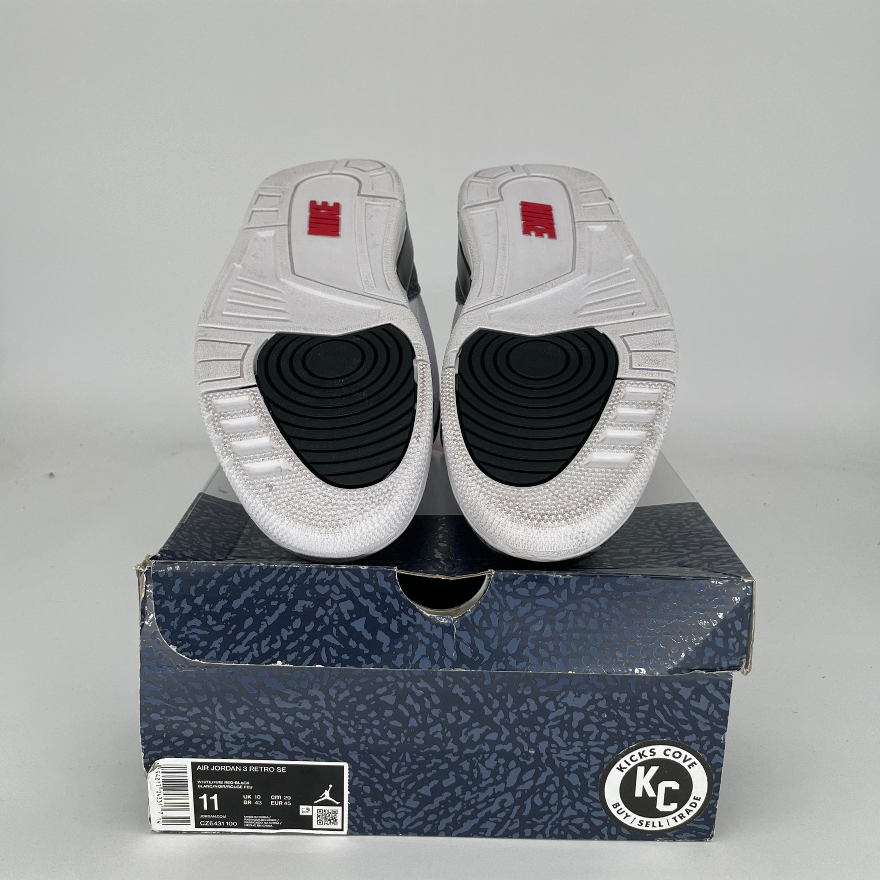 Original Title: AIR JORDAN 3 FIRE RED DENIM SIZE 11 CZ6431 100   Optimized Title: **Authentic Air Jordan 3 Retro 