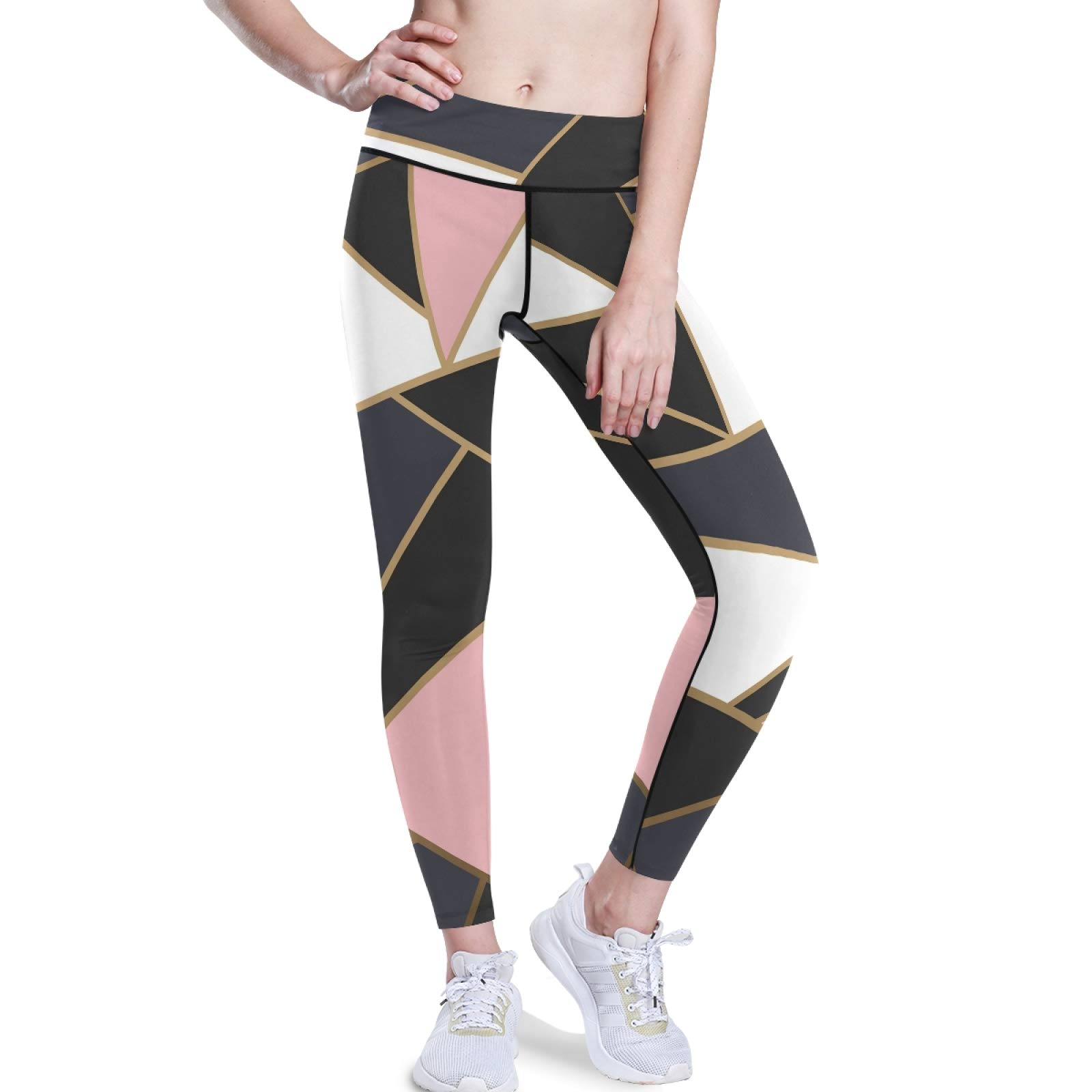 Stretchy High Waist Yoga Pants - Women's Tummy Control Leggings with Pockets for Workout & Running