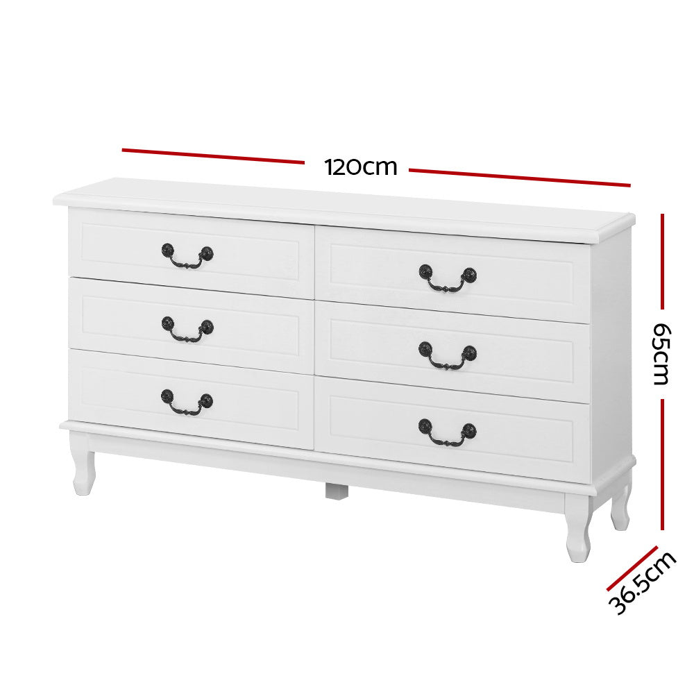 White KUBI 5-Drawer Chest Dresser - Lowboy Storage Cabinet for Bedroom, Living Room & Office - Compact & Stylish Furniture for Small Spaces