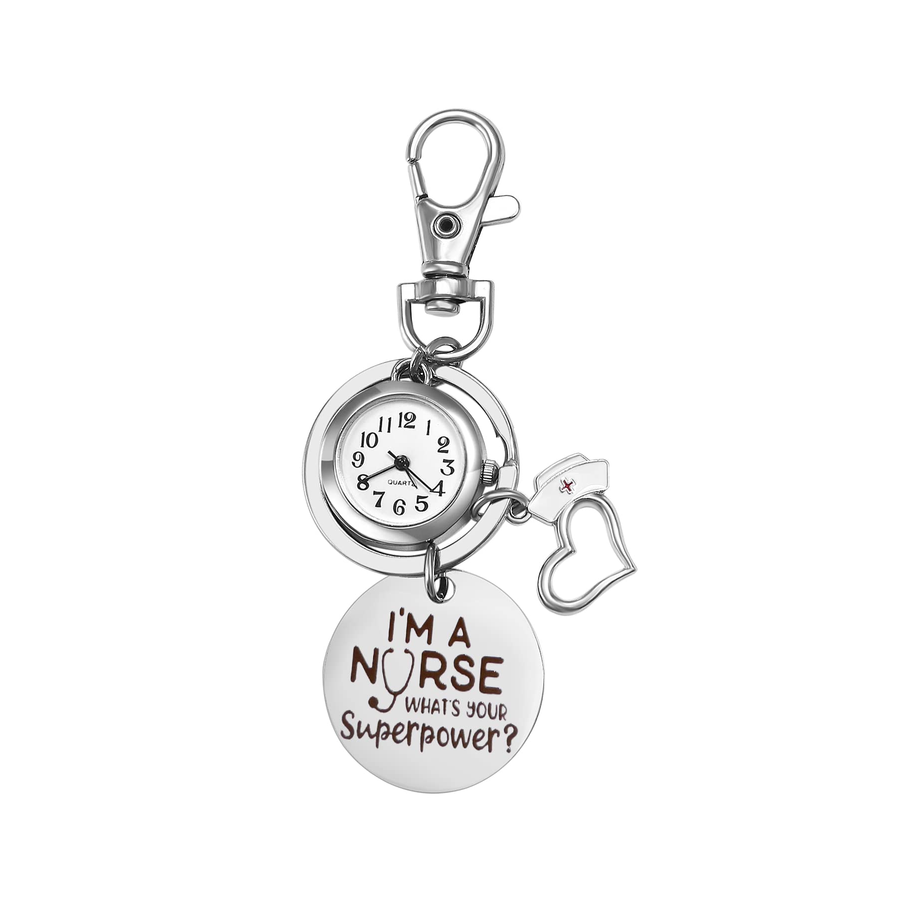 Avaner Keychain Pocket Watch for Backpack & Belt - Men & Women | Outdoor & Travel Accessory