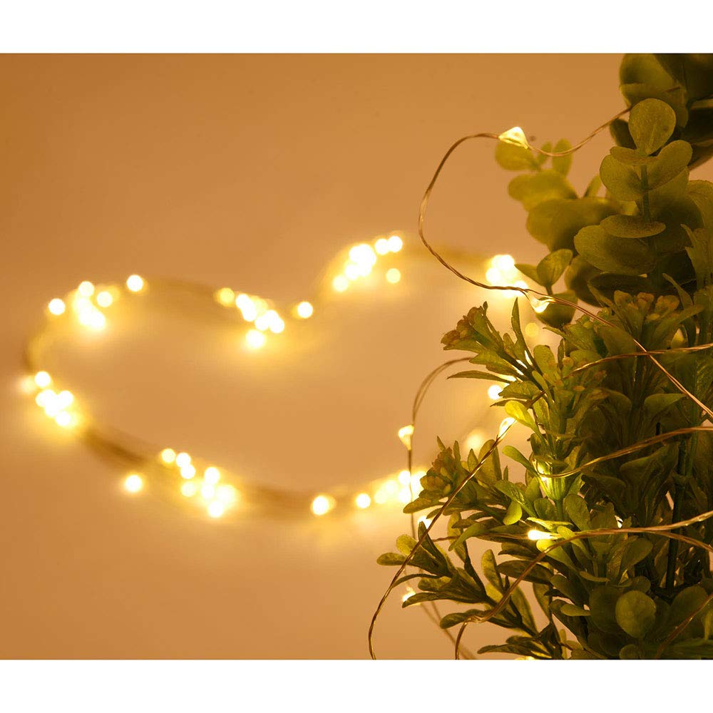 AW LED String Lights - 66ft Battery Operated Fairy Lights with Remote & 8 Lighting Modes | Waterproof Starry Lights for Christmas Tree Decor, Wedding Party, Bedroom, Garden & Outdoor Decorations