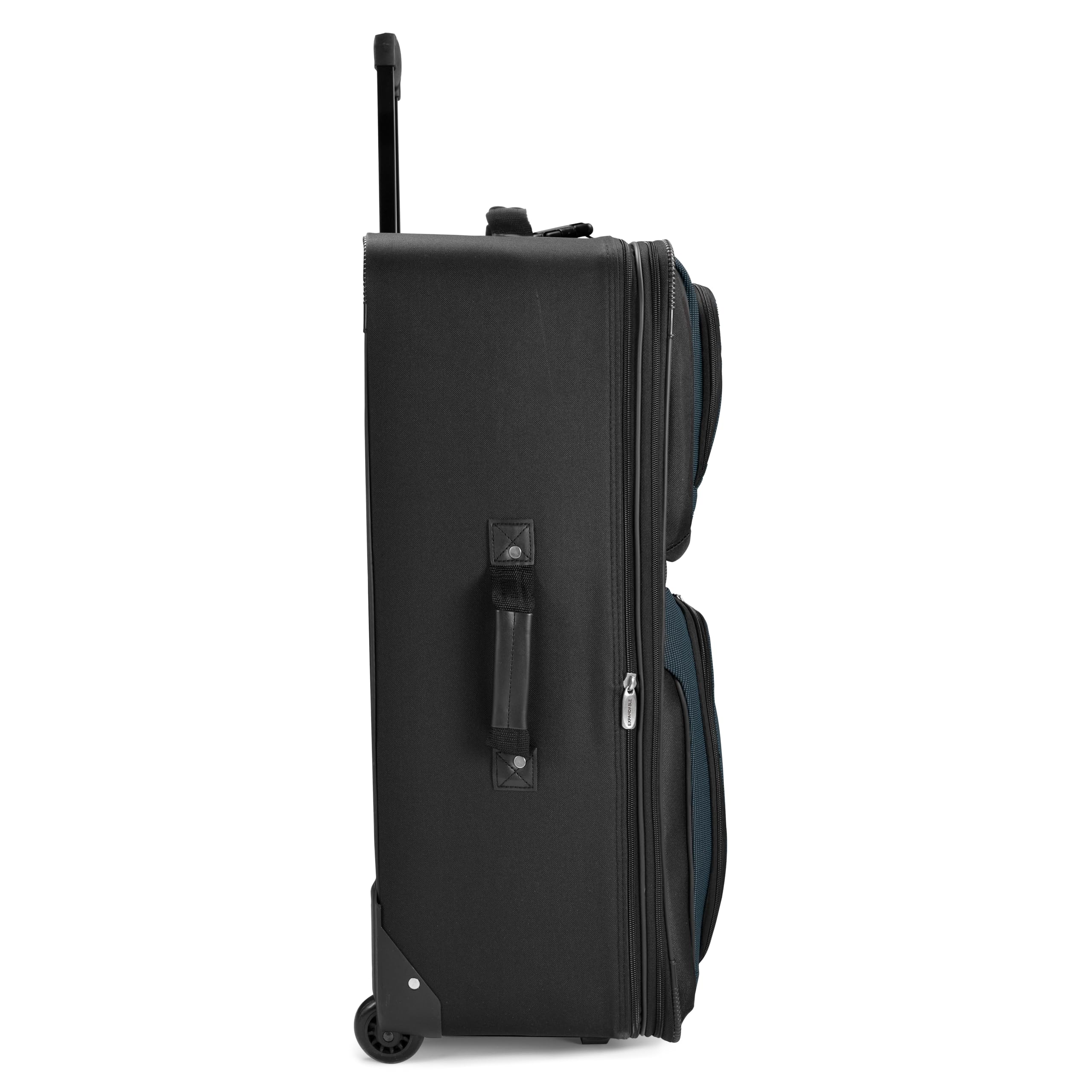 Travel Select Amsterdam Expandable Rolling Upright Luggage Set - Navy Blue 8-Piece Suitcase Collection for Air Travel & Business Trips | Durable Spinner Wheels & TSA Lock