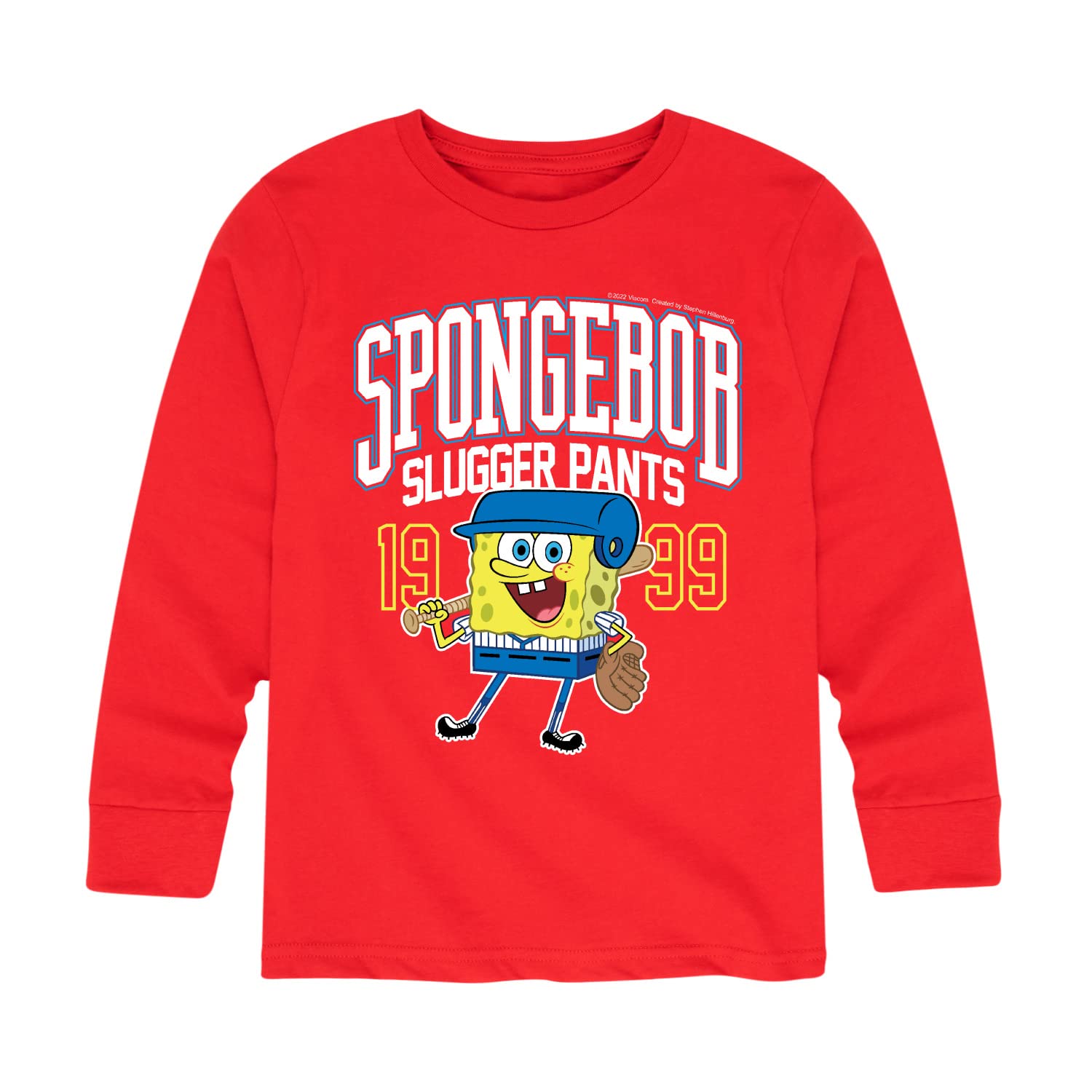 SpongeBob SquarePants Graphic T-Shirt for Toddlers & Kids | Long Sleeve Cartoon Character Tee | Soft Cotton Youth Apparel | Perfect for Halloween Costumes & Birthday Gifts