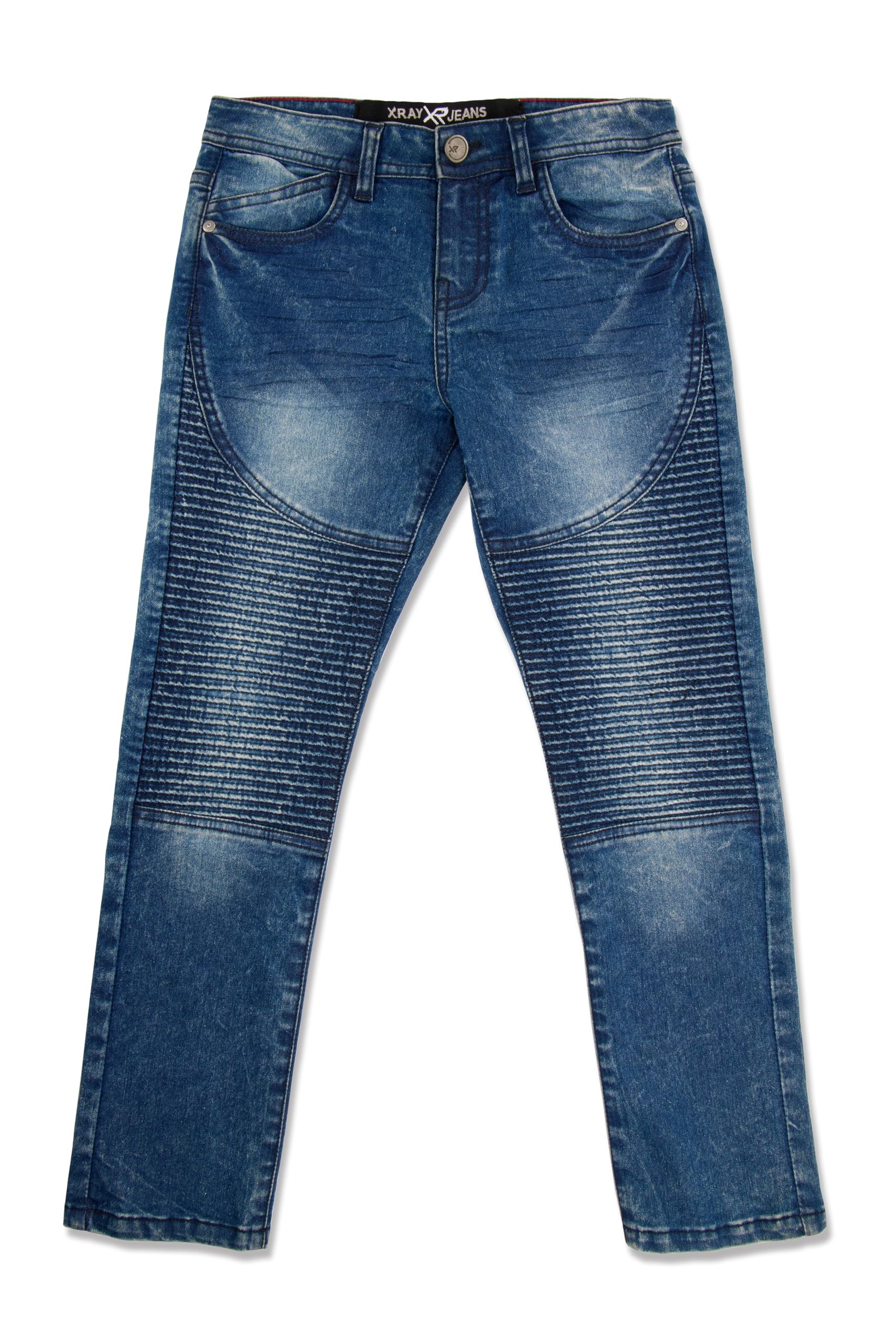 X RAY Boys Moto Denim Jeans - Stylish Kids' Motorcycle Jeans for Riding & Casual Wear - Durable Denim Pants for Boys' Outdoor Activities & Everyday Fashion