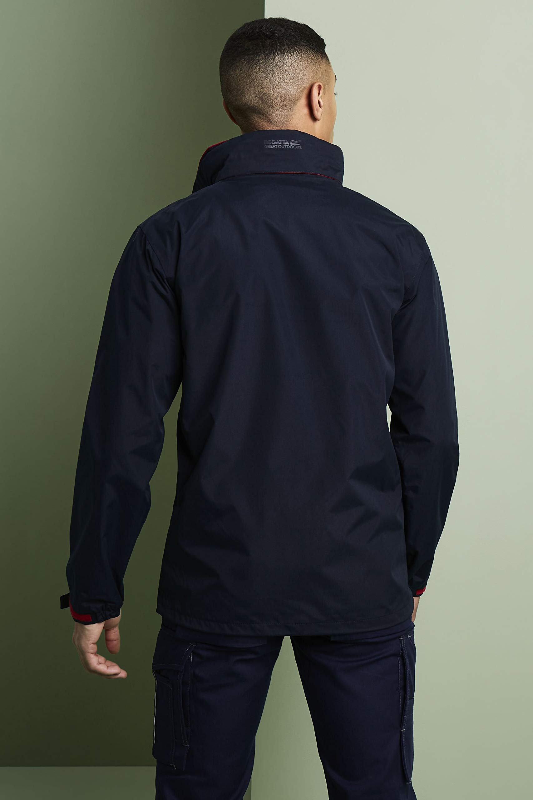 Waterproof Shell Jacket for Men - Ardmore Mesh Lined Windbreaker, Navy Blue 3XL (50