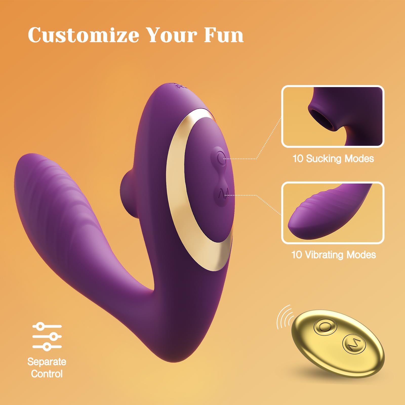 Premium Women's Sex Toys - Rechargeable Clit Sucking Vibrator with Remote Control, 10 Suction & 10 Vibration Modes - Wearable G-Spot Stimulator for Solo Play & Couples Pleasure - Perfect for Bedroom Fun, Anniversary Gifts & Spicing Up Relationships