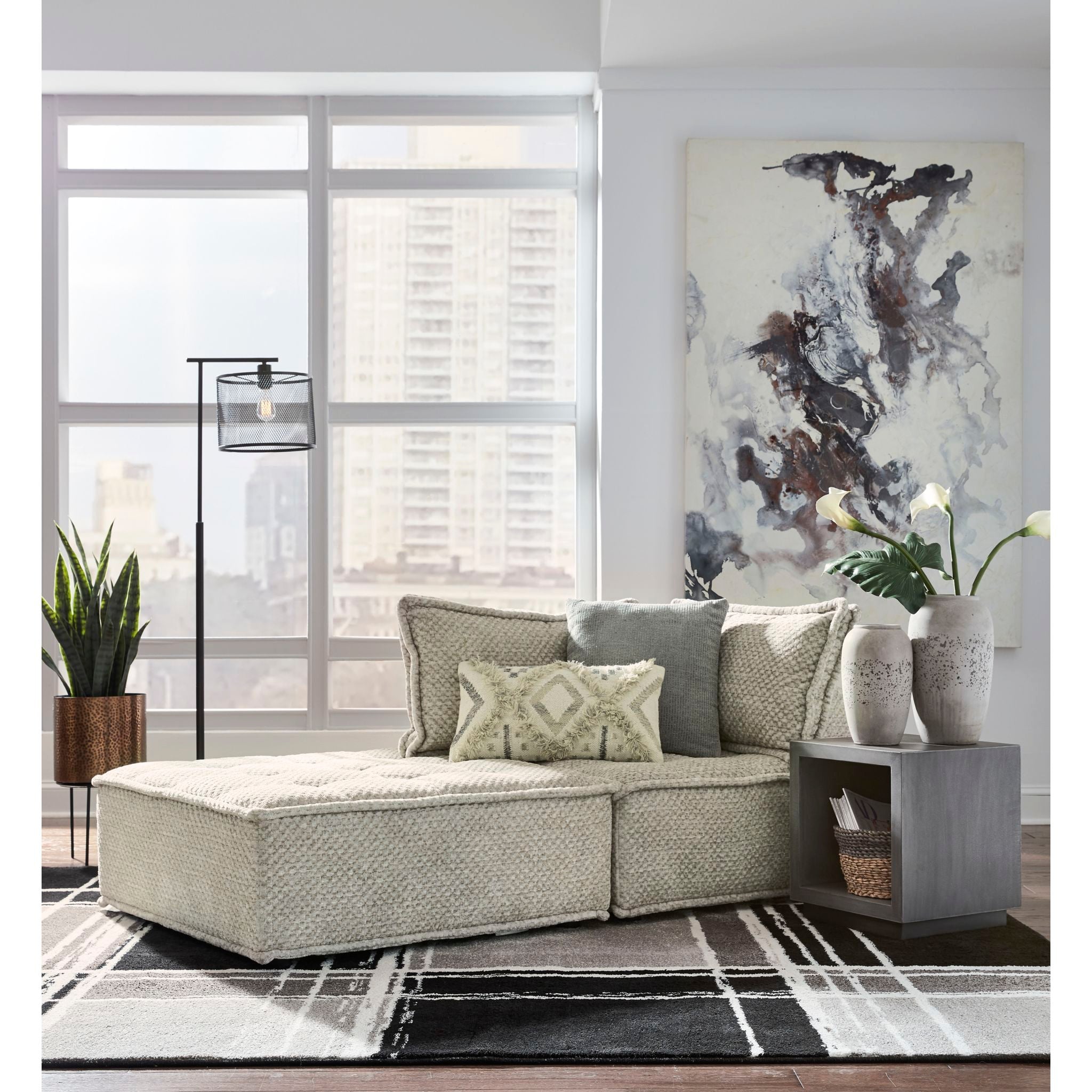 2-Piece Modular Sectional Sofa Set - Modern L-Shaped Couch for Living Room, Lounge & Office - Comfortable & Stylish Home Furniture
