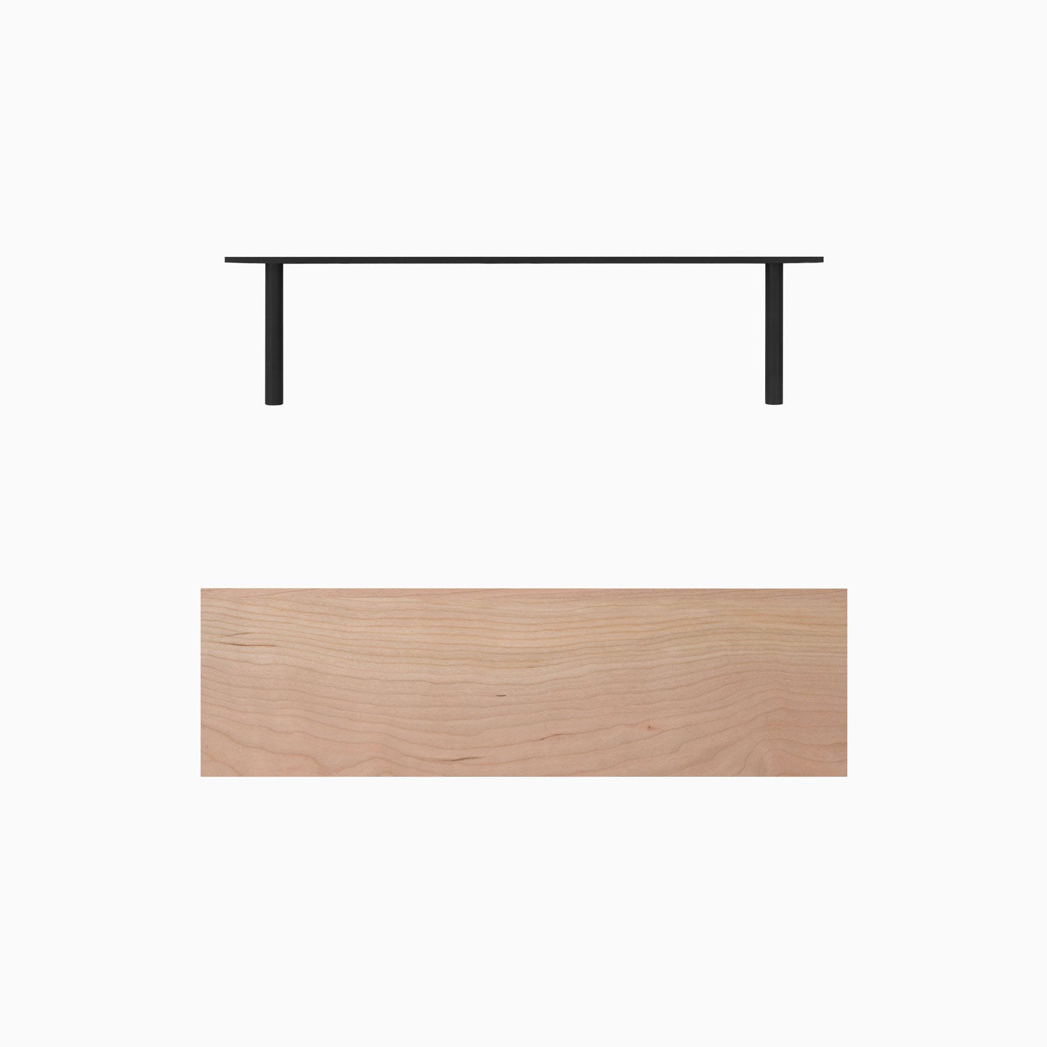 Aksel Unfinished Cherry Wood Floating Shelf - Rustic Wall Shelves for Living Room, Kitchen, Bathroom & Bedroom Decor