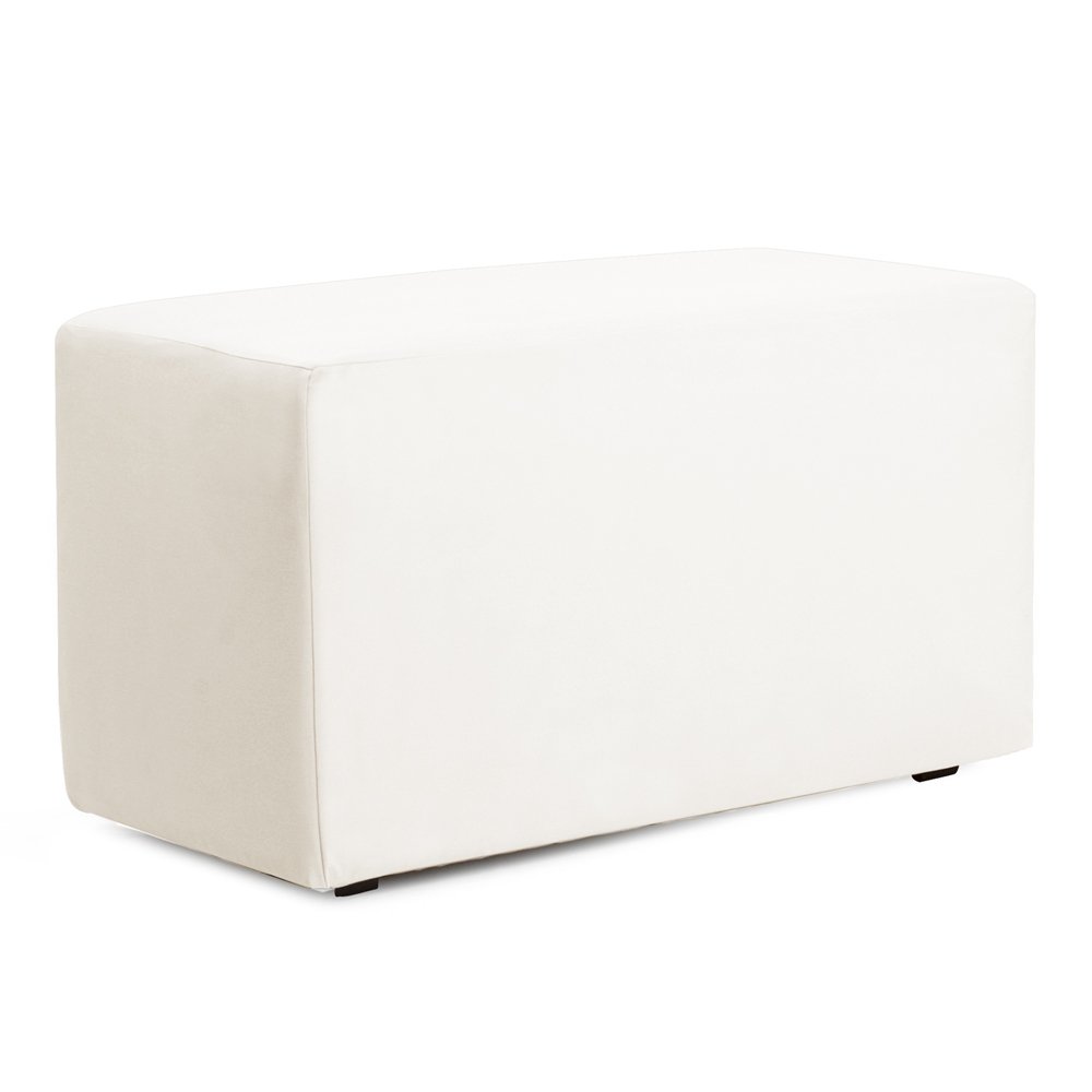 Howard Elliott Universal Bench Slipcover Replacement - 100% Polyester Fabric, Atlantis White - Perfect for Indoor/Outdoor Patio, Garden, and Entryway Seating